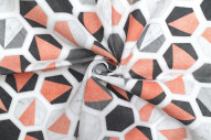Tissu Bachette Coton Imprimé Octogone -Au Mètre