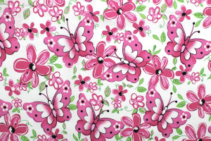 Tissu Popeline Coton Imprimé Papifleur Rose -Au Mètre 2