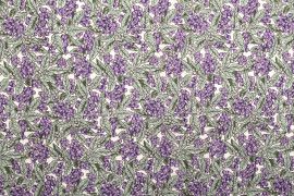Tissu Popeline Coton Imprimé Grappy Violet -Au Mètre