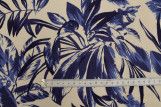 Tissu Popeline Coton Imprimé Bahamas Bleu -Au Mètre