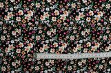 Tissu Popeline Coton Imprimé Fleur Katia Saumon -Au Mètre