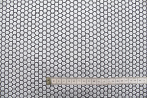 Tissu Cretonne Coton Imprimé Ruche Gris -Au Mètre 2