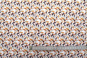 Tissu Cretonne Coton Imprimé Pastilles Orange -Au Mètre 2