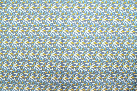 Tissu Cretonne Coton Imprimé Pastilles Bleu -Au Mètre