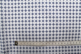 Tissu Cretonne Coton Imprimé Figures Gris -Au Mètre