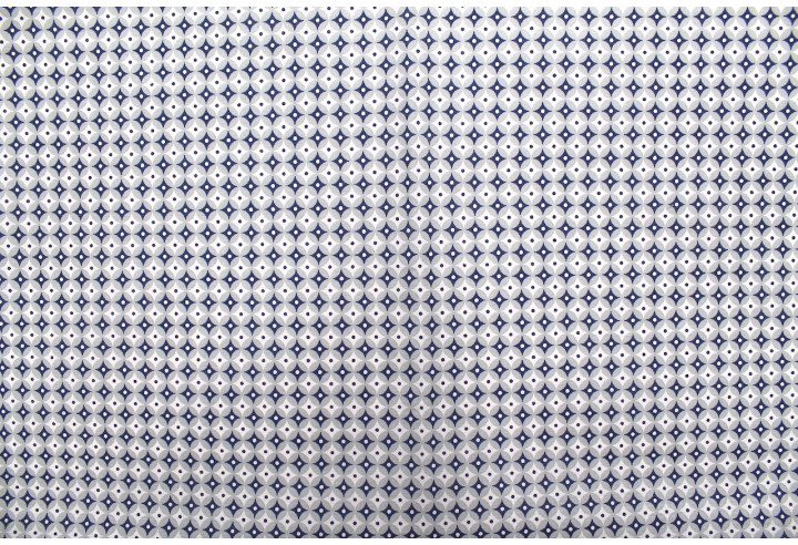 Tissu Cretonne Coton Imprimé Figures Gris -Au Mètre