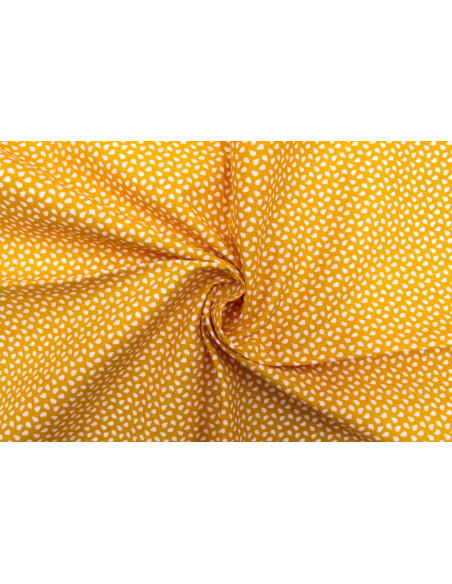Tissu Cretonne Coton Imprimé Graines Safran -Au Mètre