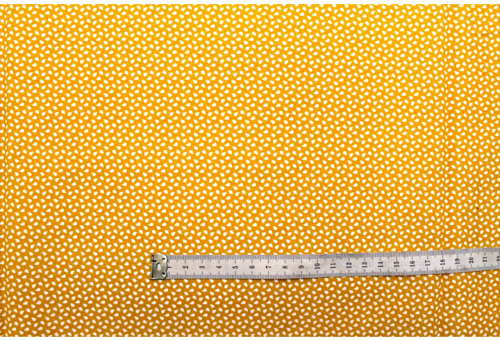 Tissu Cretonne Coton Imprimé Graines Safran -Au Mètre