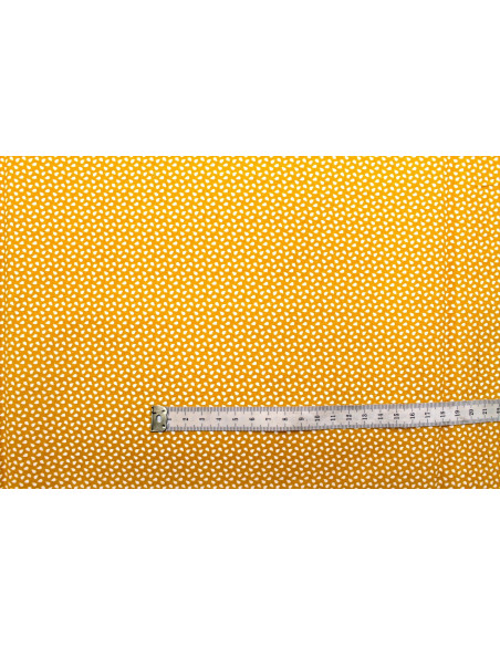 Tissu Cretonne Coton Imprimé Graines Safran -Au Mètre