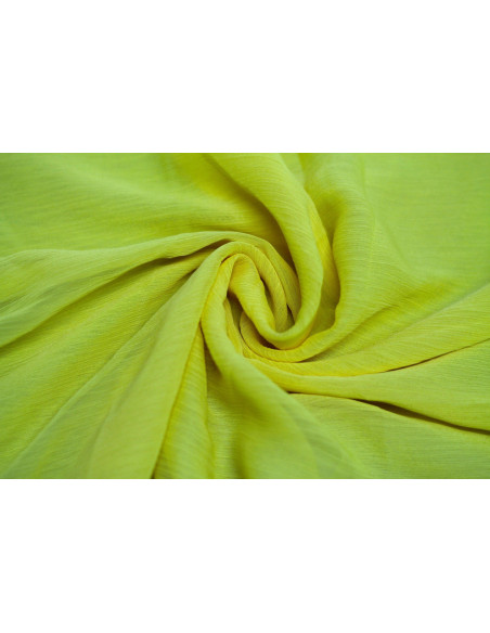 Tissu Mousseline Froissée Jaune -Au Mètre