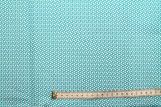 Tissu Cretonne Coton Imprimé Graines Turquoise -Au Mètre