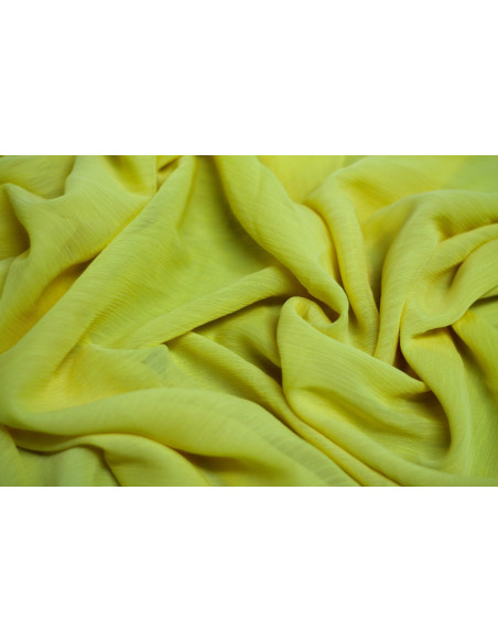 Tissu Mousseline Froissée Jaune -Au Mètre