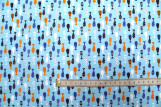 Tissu Cretonne Coton Imprimé Sardines Ciel -Au Mètre