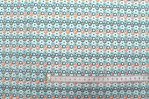 Tissu Cretonne Coton Imprimé Ronds Gris -Au Mètre 2