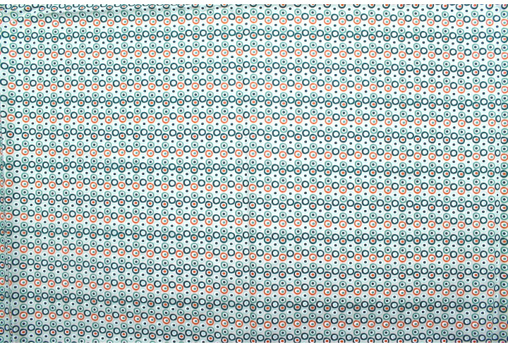 Tissu Cretonne Coton Imprimé Ronds Gris -Au Mètre