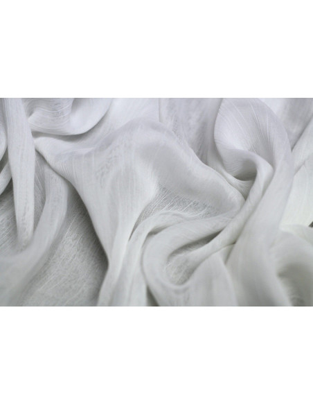 Tissu Mousseline Froissée Blanc -Au Mètre