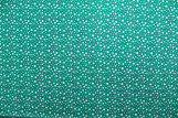 Tissu Popeline Coton Imprimé Bulles Vert -Au Mètre
