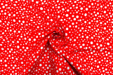 Tissu Popeline Coton Imprimé Bulles Rouge -Au Mètre