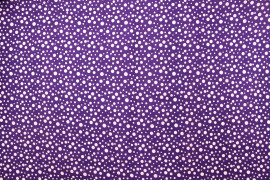 Tissu Popeline Coton Imprimé Bulles Violet -Au Mètre