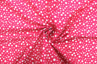 Tissu Popeline Coton Imprimé Bulles Fuchsia -Au Mètre