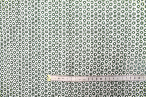 Tissu Popeline Coton Imprimé Fleur Medusa Tilleul -Au Mètre 2