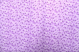 Tissu Popeline Coton Imprimé Fleur Nano Violet -Au Mètre
