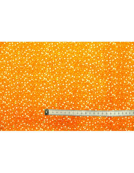 Tissu Popeline Coton Imprimé Fleur Nano Orange -Au Mètre