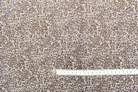 Tissu Popeline Coton Imprimé Minibranche Choco -Au Mètre