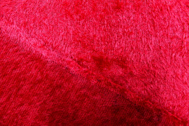 Tissu Maille Pull à Poils Rouge -Au Mètre