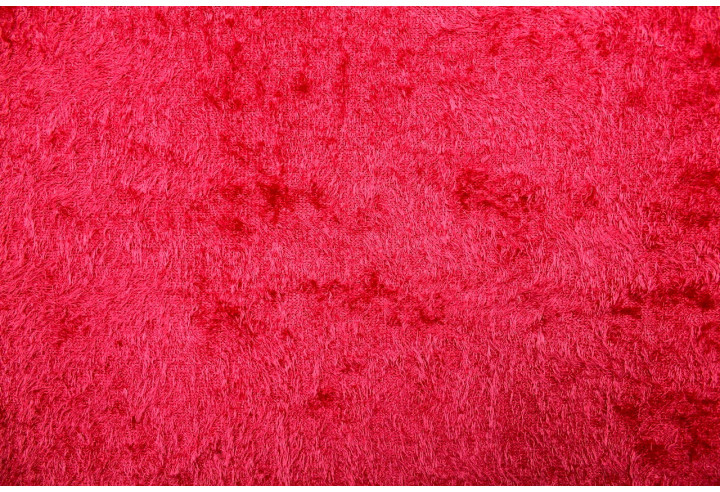 Tissu Maille Pull à Poils Rouge -Au Mètre