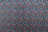 Tissu Popeline Coton Imprimé Plumoeil Marine -Au Mètre