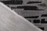 Tissu Maille Pull Légère Gris à Figures Noires -Au Mètre