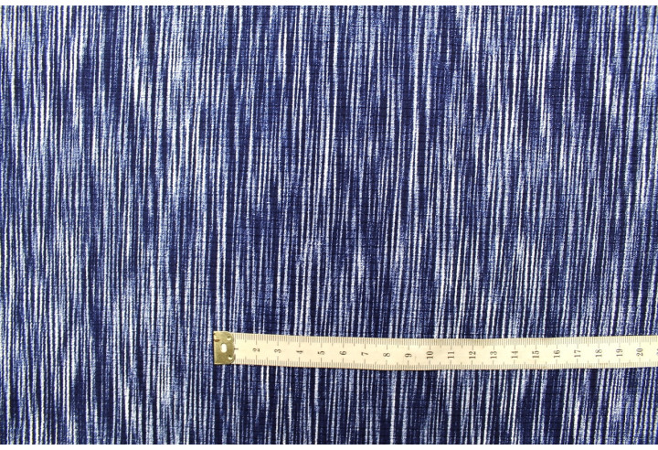 Tissu Maille Pull Stripes Bleu -Au Mètre