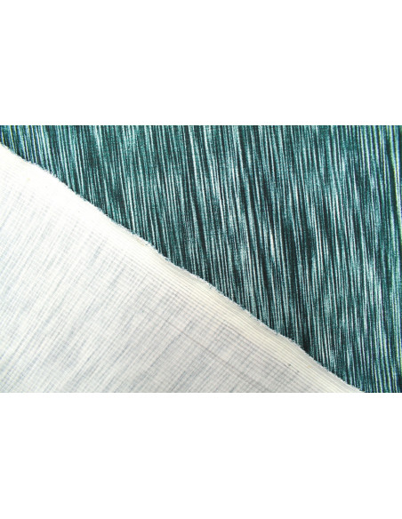 Tissu Maille Pull Stripes Vert -Au Mètre