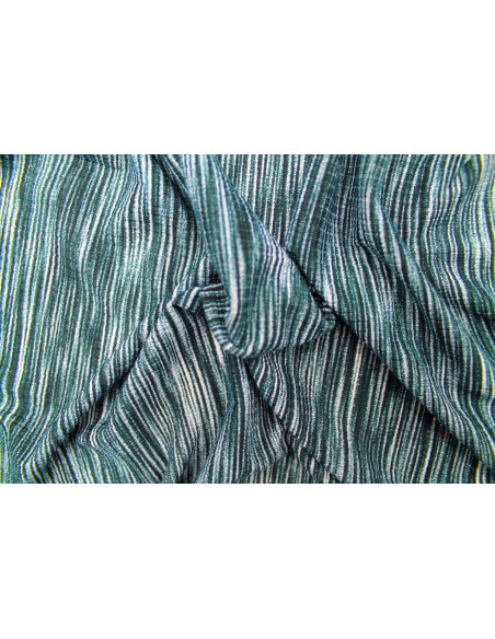 Tissu Maille Pull Stripes Vert -Au Mètre