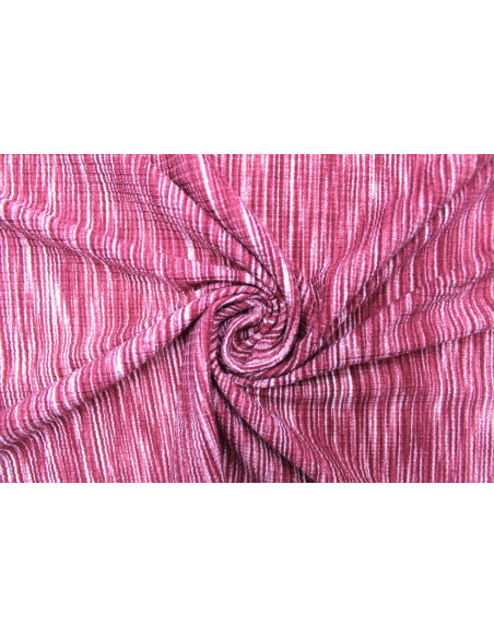Tissu Maille Pull Stripes Rouge -Au Mètre