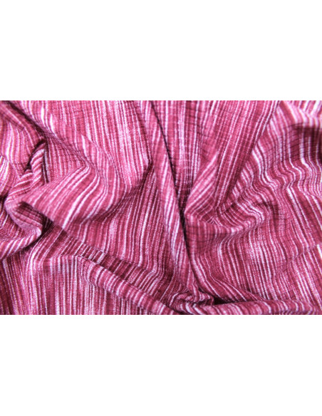 Tissu Maille Pull Stripes Rouge -Au Mètre