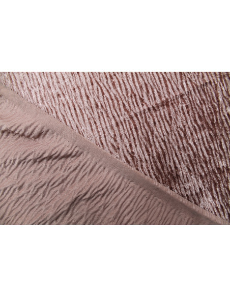 Tissu Velours Craquelé Vieux Rose -Au Mètre