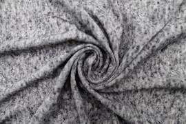 Tissu Jersey Polyester Lin Gris Chiné -Au Mètre