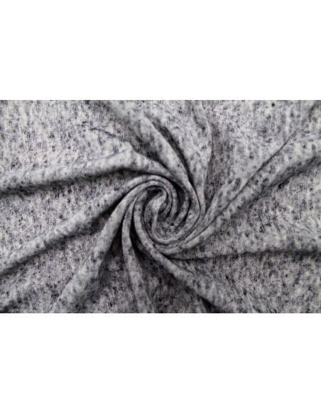 Tissu Jersey Polyester Lin Gris Chiné -Au Mètre