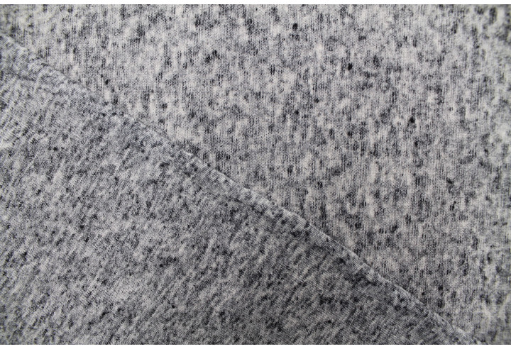 Tissu Jersey Polyester Lin Gris Chiné -Au Mètre