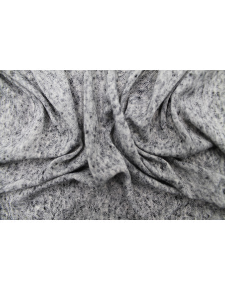 Tissu Jersey Polyester Lin Gris Chiné -Au Mètre