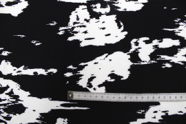 Tissu Lycra Pitch Imprimé Tâches Noir -Au Mètre