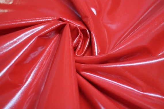Tissu Vinyl Uni Rouge Coupon de 3 metres