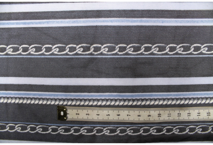 Tissu Résille Polyamide Grandes Chaînes Noire -Au Mètre