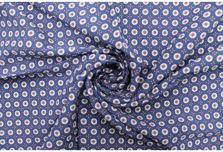Tissu Voile Viscose Médiévale Marine -Au Mètre