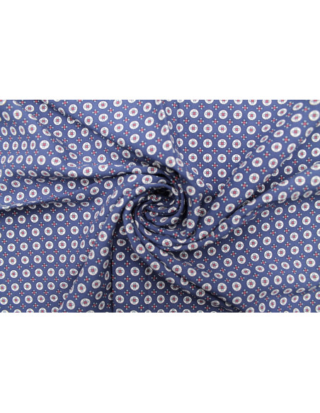 Tissu Voile Viscose Médiévale Marine -Au Mètre