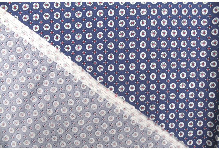 Tissu Voile Viscose Médiévale Marine -Au Mètre