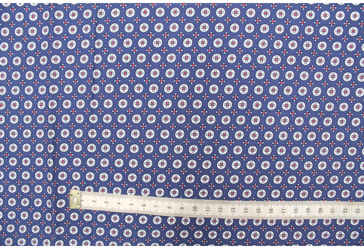 Tissu Voile Viscose Médiévale Marine -Au Mètre