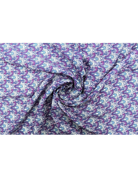 Tissu Voile Viscose Pousse Violet -Au Mètre